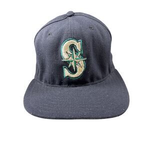 Vintage Seattle Mariners New Era hat USA made Fitted cap 7 3/8 59Fifty grungy